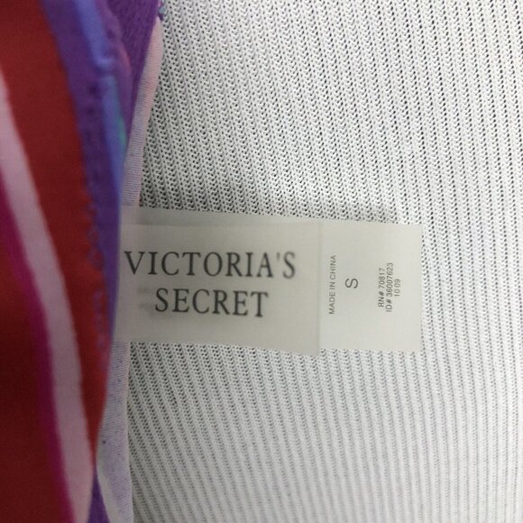 Victoria's Secret Strapless Twist Bikini Top Stripe Colorful Small - Picture 9 of 10